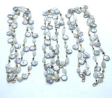 Hand Beaded Modular Opal and Pearl Spider Statement Necklace