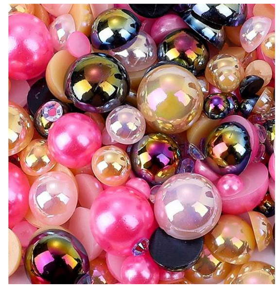 Assorted Size Mixed Color Pearl & Rhinestone Packages #3 (More Colors)