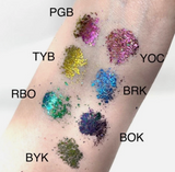 Set Of 6 Duo Chrome Glitter Flake Eye Shadow New & Sealed