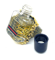 Vintage Gucci Perfume Bottle Leopard Print and Bee Charm Embellished Ring sz 7