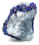 Raw Celstite Cluster Sparkle Bling Statement Ring sz 11