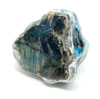 Oversized Labradorite Slab Snake Skin Statement Ring size 9