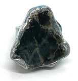 Oversized Labradorite Slab Snake Skin Statement Ring size 9
