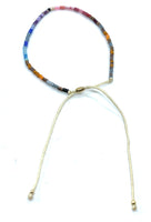 Adjustable Stackable Dainty Beaded Cuff Bracelet in Rainbow #2