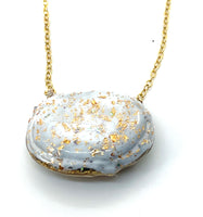 Amazing Aura Opal Wood Aurora Borealis Fire Necklace