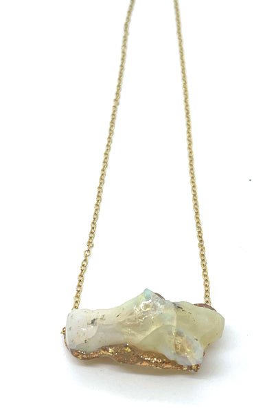 Amazing Rough Ethiopian Opal Fire Necklace