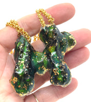 Labradorite Balloon Dog Mood Paint Statement Necklace
