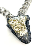 Spheralite & Pyrite Statement Necklace with Holographic Glitter Accents