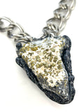 Spheralite & Pyrite Statement Necklace with Holographic Glitter Accents