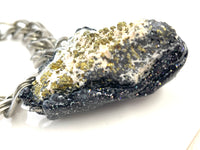 Spheralite & Pyrite Statement Necklace with Holographic Glitter Accents