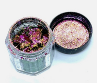 Set Of 6 Duo Chrome Glitter Flake Eye Shadow New & Sealed