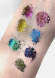 Set Of 6 Duo Chrome Glitter Flake Eye Shadow New & Sealed