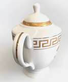 New Chanel Gold & White Ceramic China Teapot