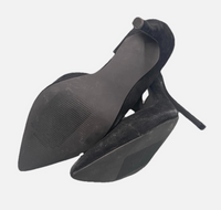 New Steve Madden Sondra Black Suede D’Orsay High Heels Sz 8