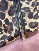 Louise Et Vie Pony Hair Animal Print Booties Sz 37