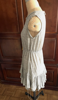 Rebecca Taylor Grey Ruffle Skirt Dress Sz M