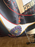 Authentic Vintage HERMES "FEUX D'ARTIFICE 1837-1991" Black 100% Silk Scarf
