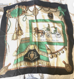 Authentic Vintage CELINE Caleche de Parc de Louis XVI 100% Silk Scarf 33”