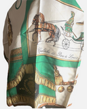 Authentic Vintage CELINE Caleche de Parc de Louis XVI 100% Silk Scarf 33”