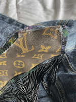 Custom Louis Vuitton Embellished Denim Jacket With Beaded Fringe Kids 6 L