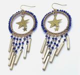 Dream Catcher Beaded Hoop Star Chandelier Earrings
