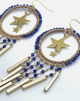 Dream Catcher Beaded Hoop Star Chandelier Earrings