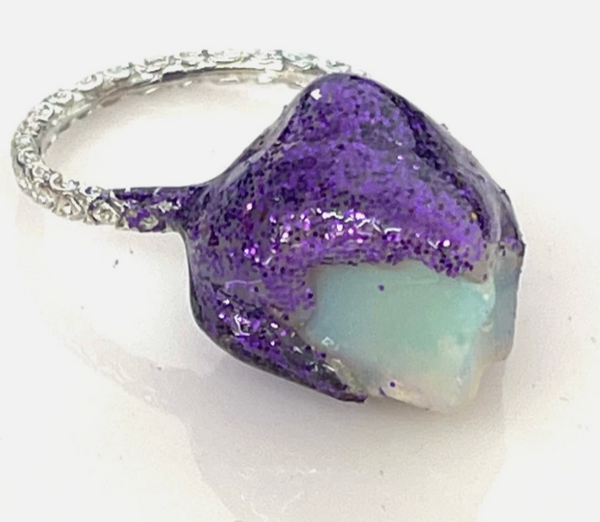 One Of A Kind Glitter Opal Ring Size 7/8