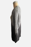 RDI Ombre Marl Grey Black Cardigan Sweater Sz M