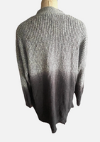 RDI Ombre Marl Grey Black Cardigan Sweater Sz M