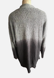 RDI Ombre Marl Grey Black Cardigan Sweater Sz M