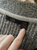 RDI Ombre Marl Grey Black Cardigan Sweater Sz M