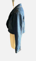 Ashley Stewart Denim Open Front Jacket Sz 2X