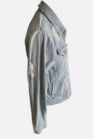 Women’s FOREVER 21 Distressed Denim Jacket Sz Small