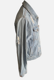 Women’s FOREVER 21 Distressed Denim Jacket Sz Small