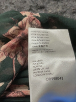 Free People Forest Green Floral Tiered Dress XS Peasant Sheer Maxi Georgette M