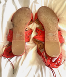 Daya By Zendaya Red Suede Gladiator Sandals Sz 7 NWOB