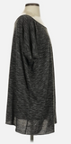 We the Free Tunic Mini Dress Heathered Gray Off Shoulder Oversized XS/S