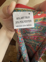 NWOT Silk Dress Caftan Resort Wear Boho Hippie Ethnic Maxi Paisley M/L