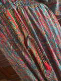 NWOT Silk Dress Caftan Resort Wear Boho Hippie Ethnic Maxi Paisley M/L