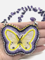 Adjustable Mismatch Modular Beaded Butterfly & Buddha Necklace Brooches