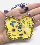 Adjustable Mismatch Modular Beaded Butterfly & Buddha Necklace Brooches