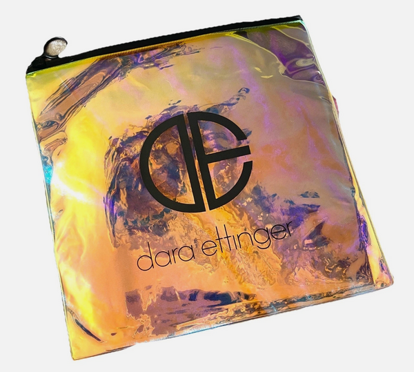 New Dara Ettinger Unicorn Iridescent Jewelry Make Up Pouch Large