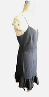 Chelsea28 Black Ruffle Dress With Sweetheart Neck Sz 14 NWOT
