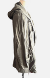 Old Navy Army Green Cinched Waist Hooded Jacket Size XL Super Soft Lightweight