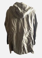 Old Navy Army Green Cinched Waist Hooded Jacket Size XL Super Soft Lightweight