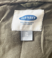 Old Navy Army Green Cinched Waist Hooded Jacket Size XL Super Soft Lightweight
