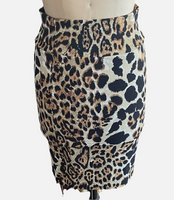 Lularoe Leopard Print Stretch Knit Pencil Skirt Sz S
