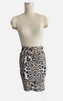 Lularoe Leopard Print Stretch Knit Pencil Skirt Sz S