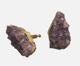 Custom 14kt Gold Plated Amethyst Rock Crystal Drawer Cabinet Pulls