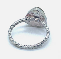 Triangle Druzy Stone Stacking Ring In Silver Sz 8